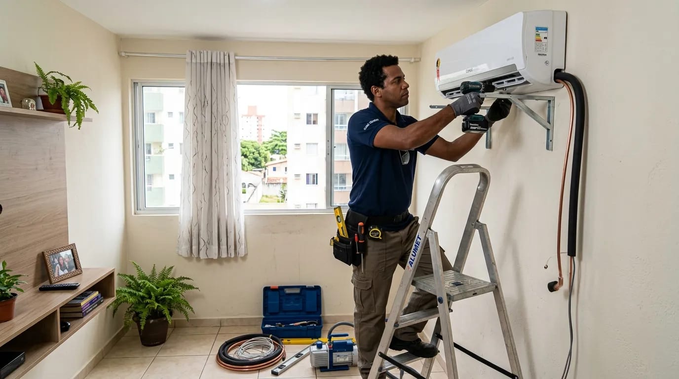 Instalação de ar-condicionado split em Natal‑RN