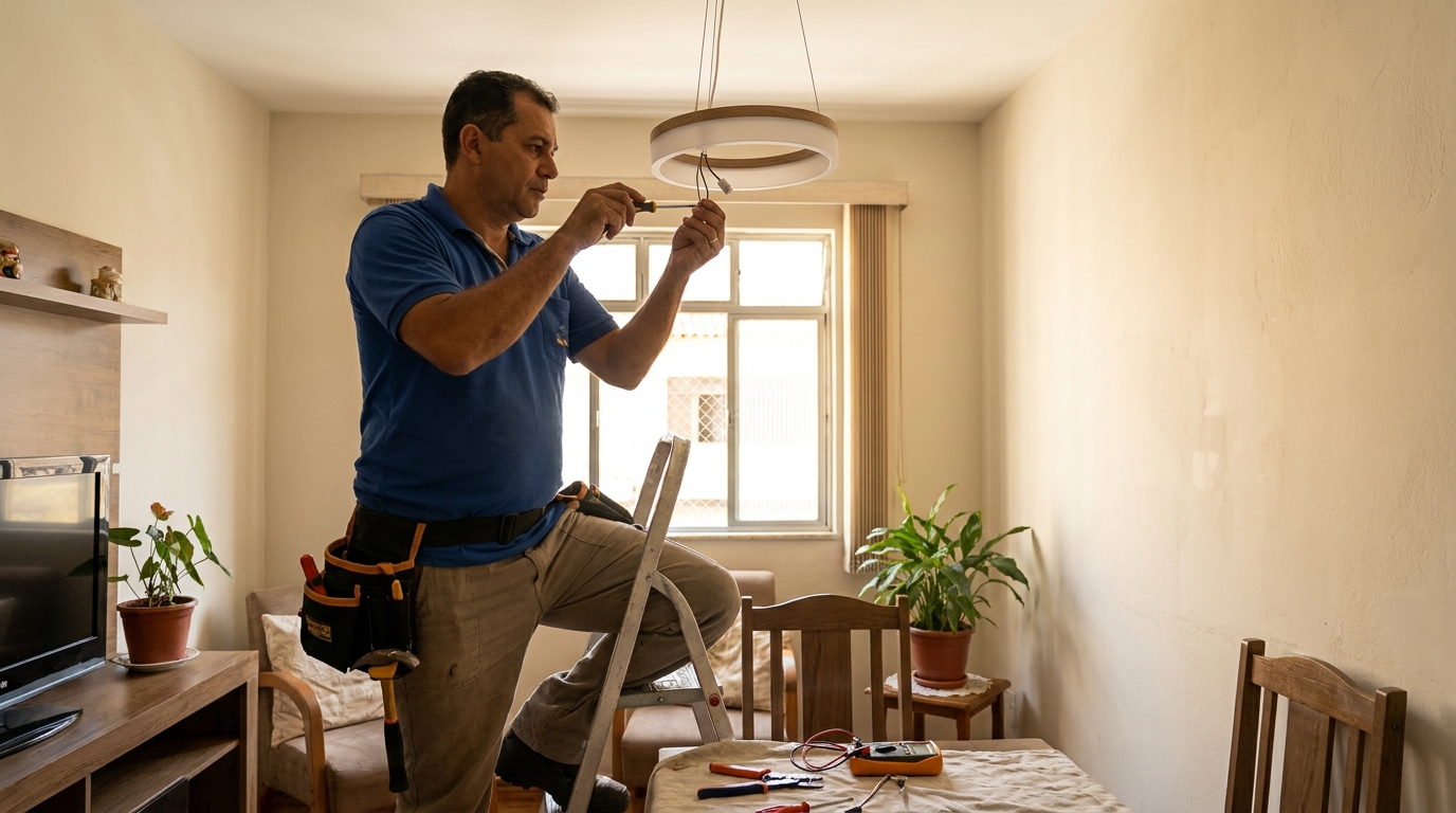 Instalacao de luminarias profissional em Belém‑PA